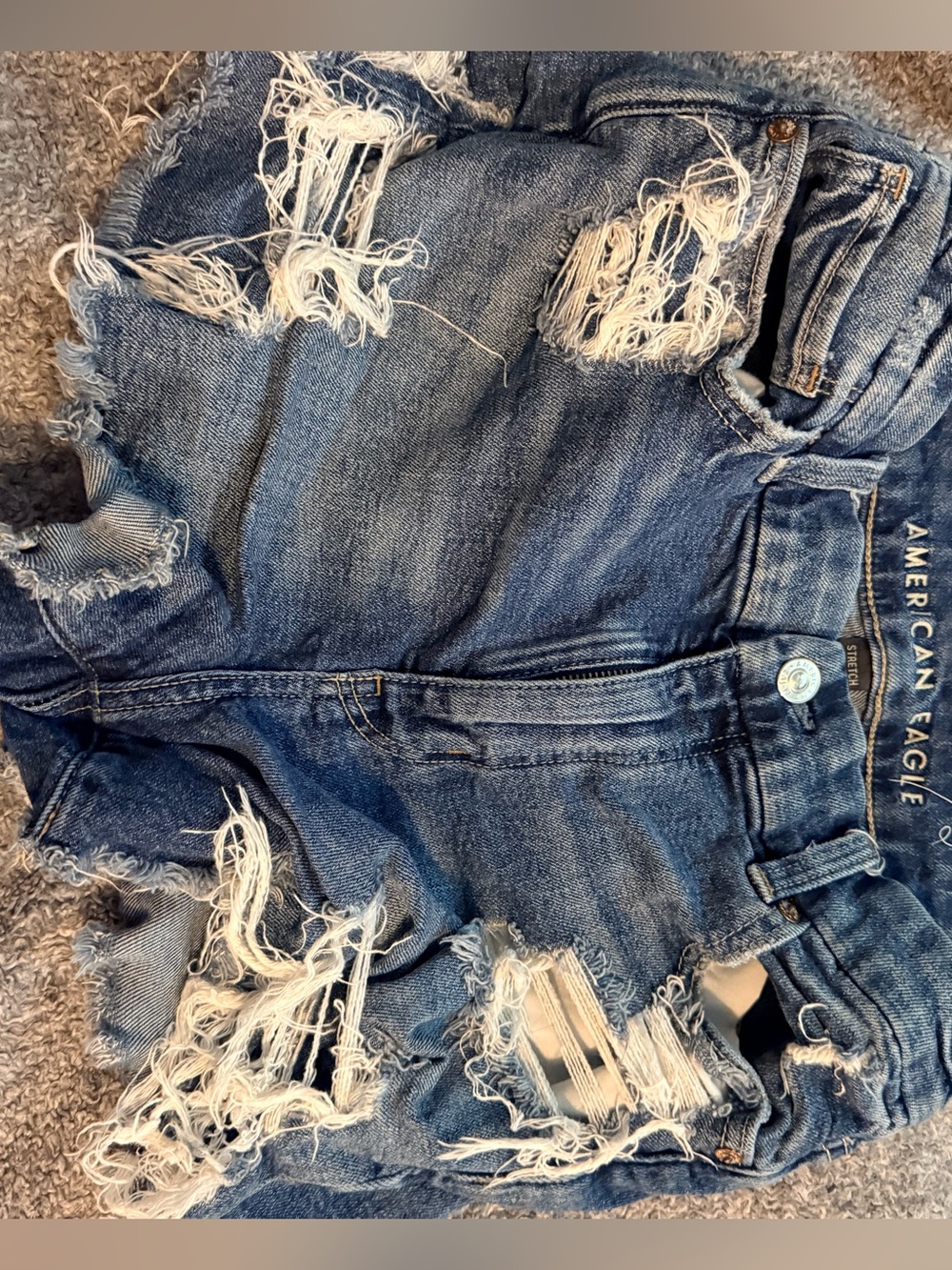 American Eagle Outfitters Distressed Blue Denim Boyfriend Jeans